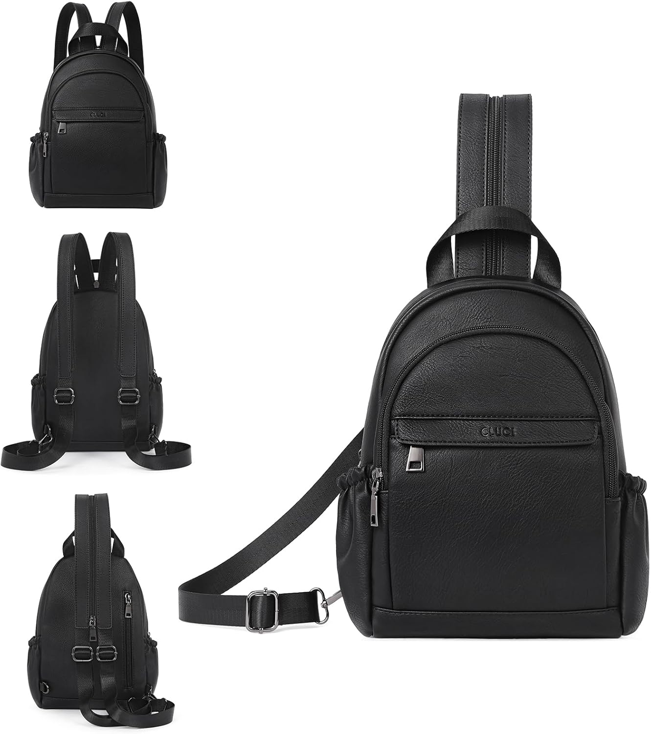 CLUCI Sling Bag for Women: Versatile Leather Backpack Purse