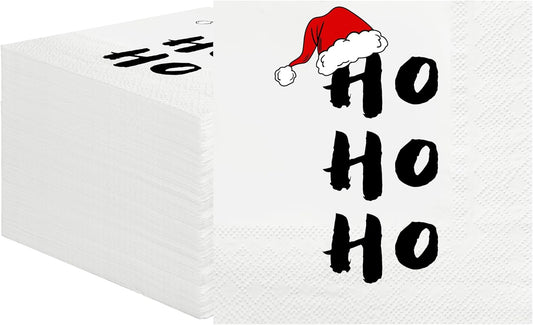 Santa Hat Cocktail Napkins - Festive & Funny Christmas Party Essential