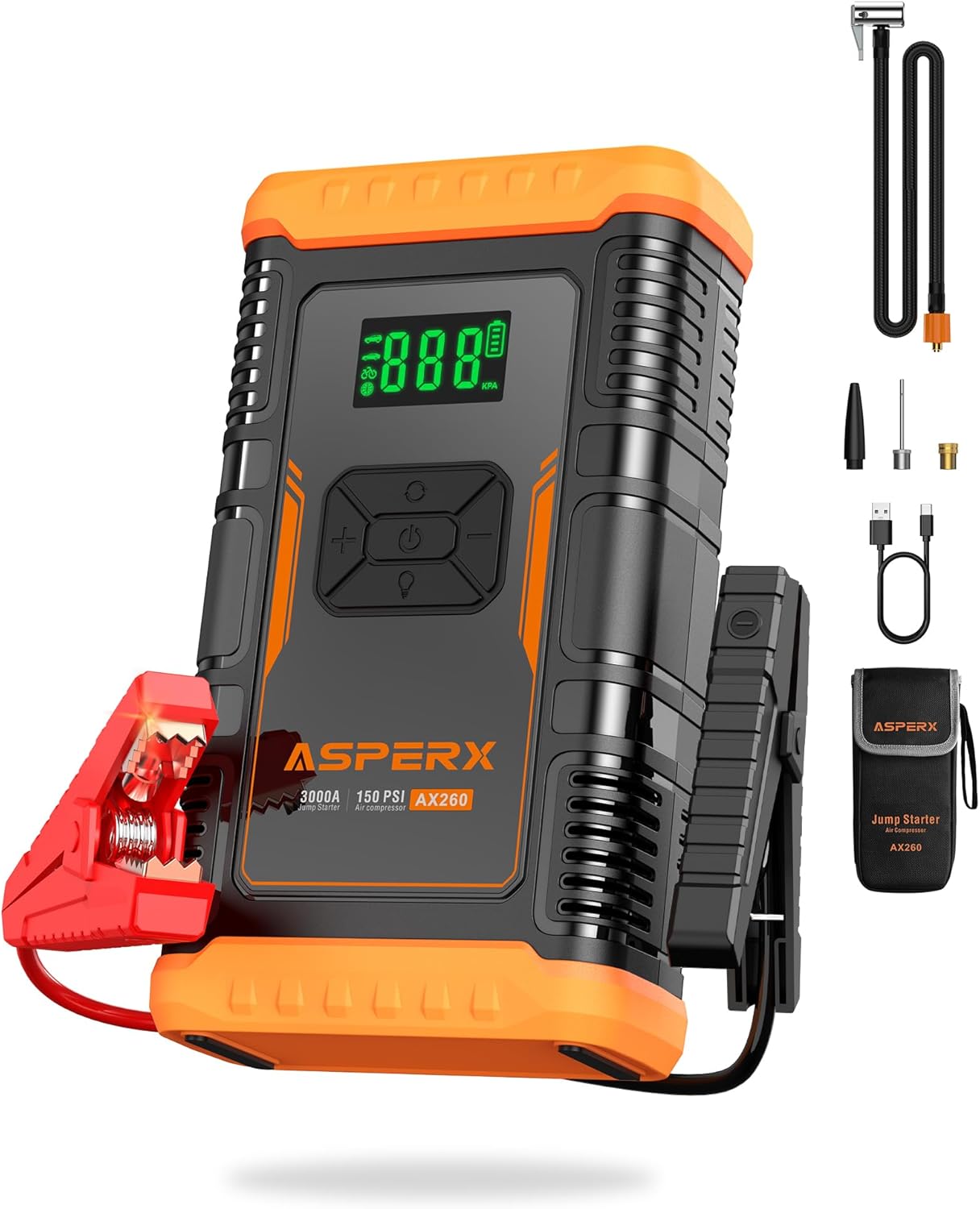 Powerful AsperX Jump Starter Combo
