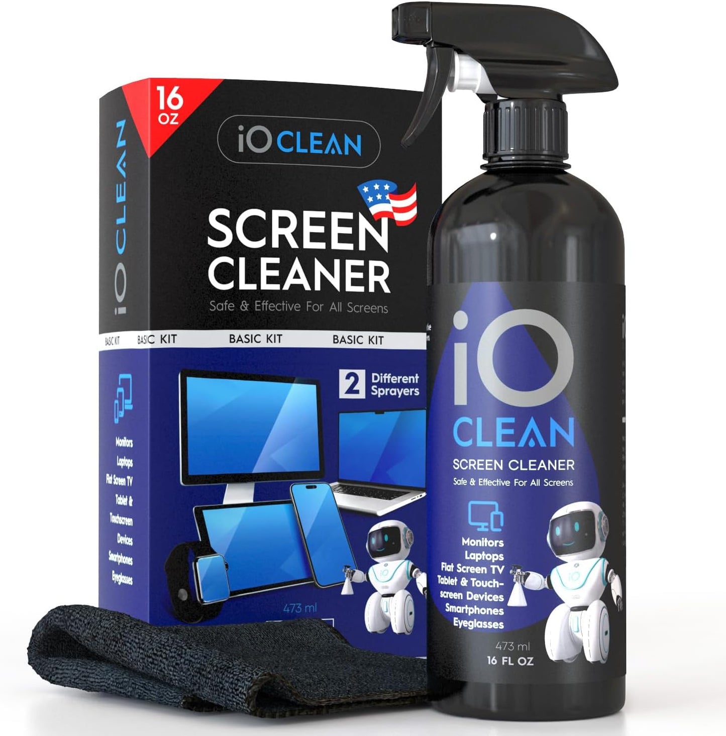iO CLEAN 16oz Screen Cleaner Kit