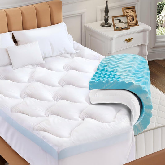 Pillow Top 3 Inch Memory Foam Mattress Topper for Ultimate Comfort