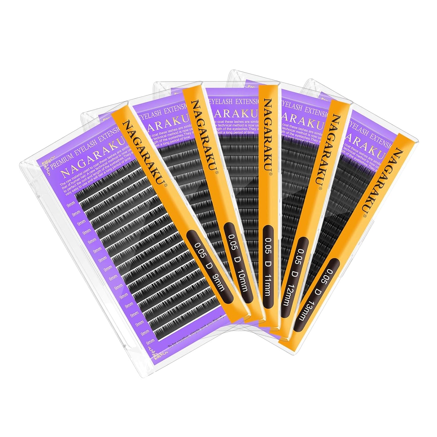 NAGARAKU 5 Trays Eyelash Extensions for Stunning Natural Look