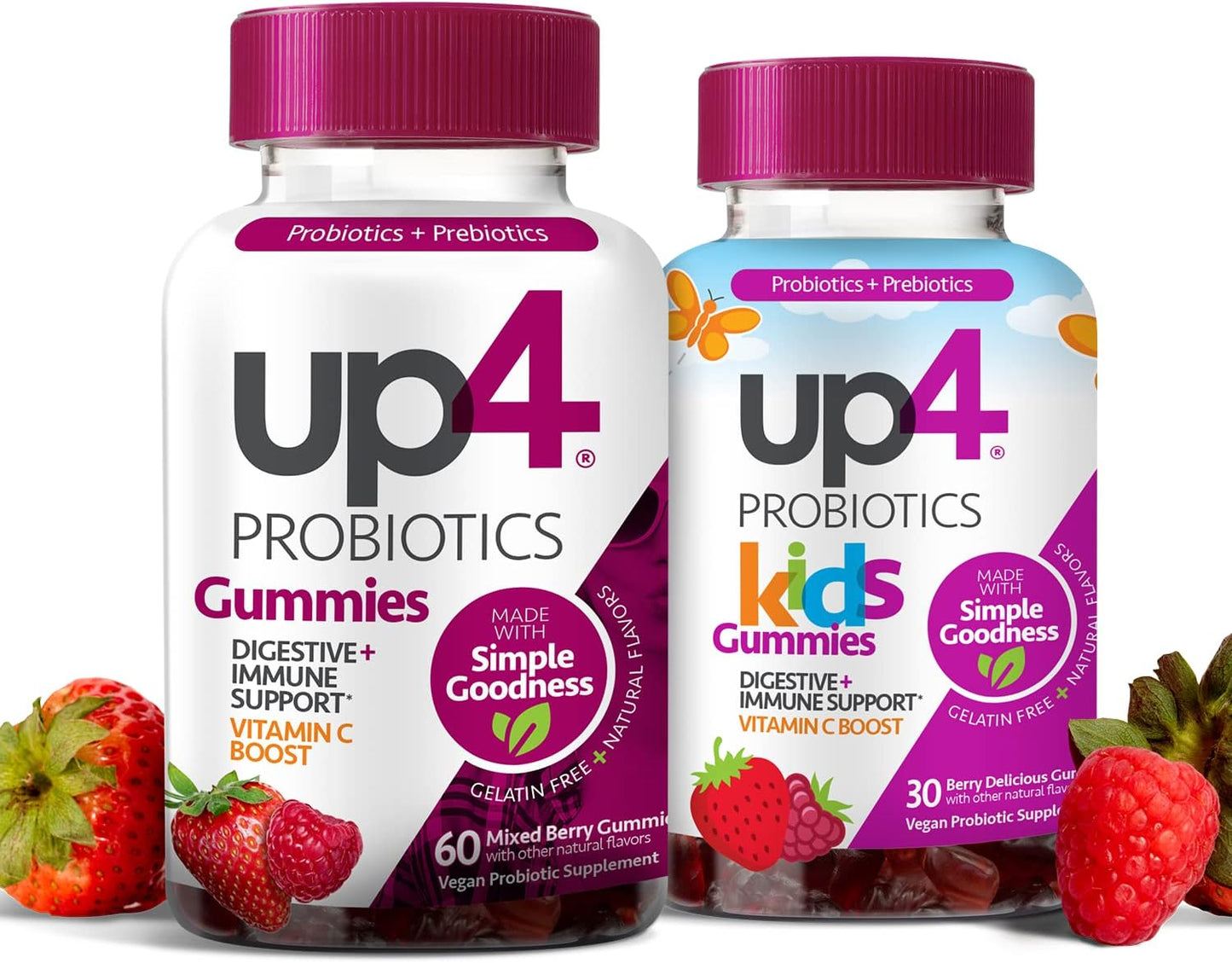 up4 Probiotic Gummies for Kids and Adults - Digestive Support