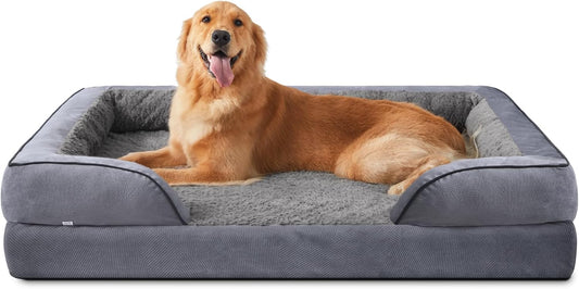 INVENHO Orthopedic Dog Bed for Large Dogs with Egg-Crate Foam