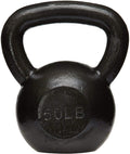 Cast Iron Kettlebell 50 lb - Solid Grip for Strength Training