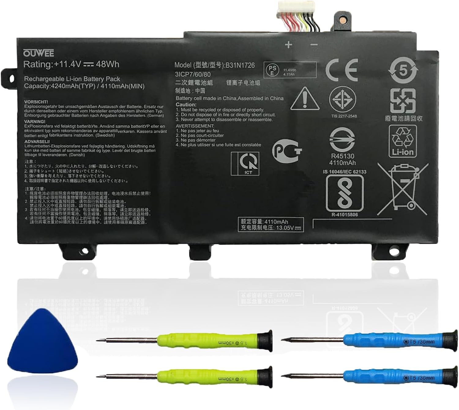 B31N1726 Battery for Asus FX80 FX86 TUF Gaming Series Laptops