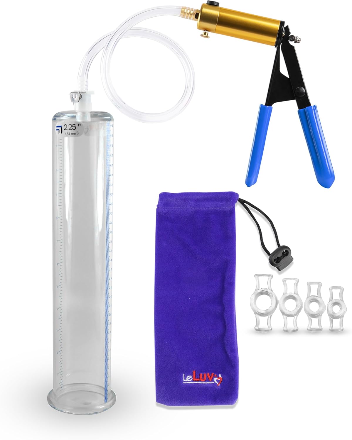 LeLuv Penis Pump Kit Ultima with Brass Handle and Rings