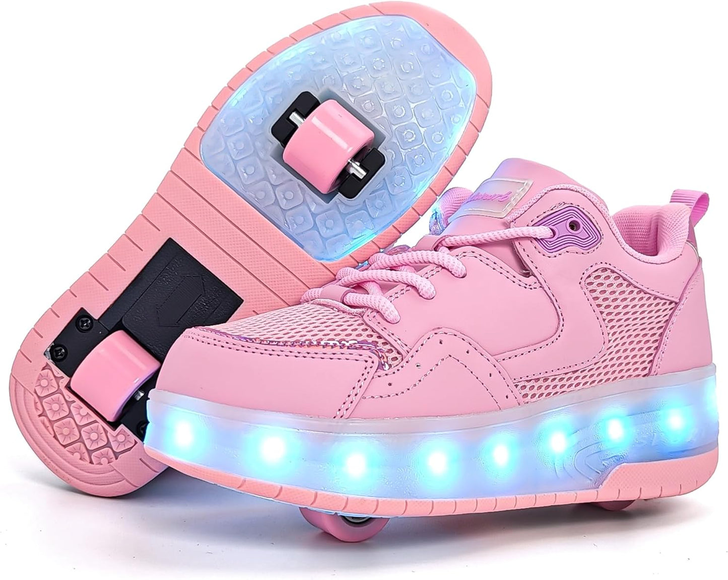 Wooowyet LED Roller Skate Shoes for Kids with Light Up Wheels