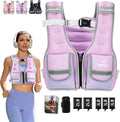 Weighted Vest Women Men 17-24lb Adjustable Zippered Vest - Train
