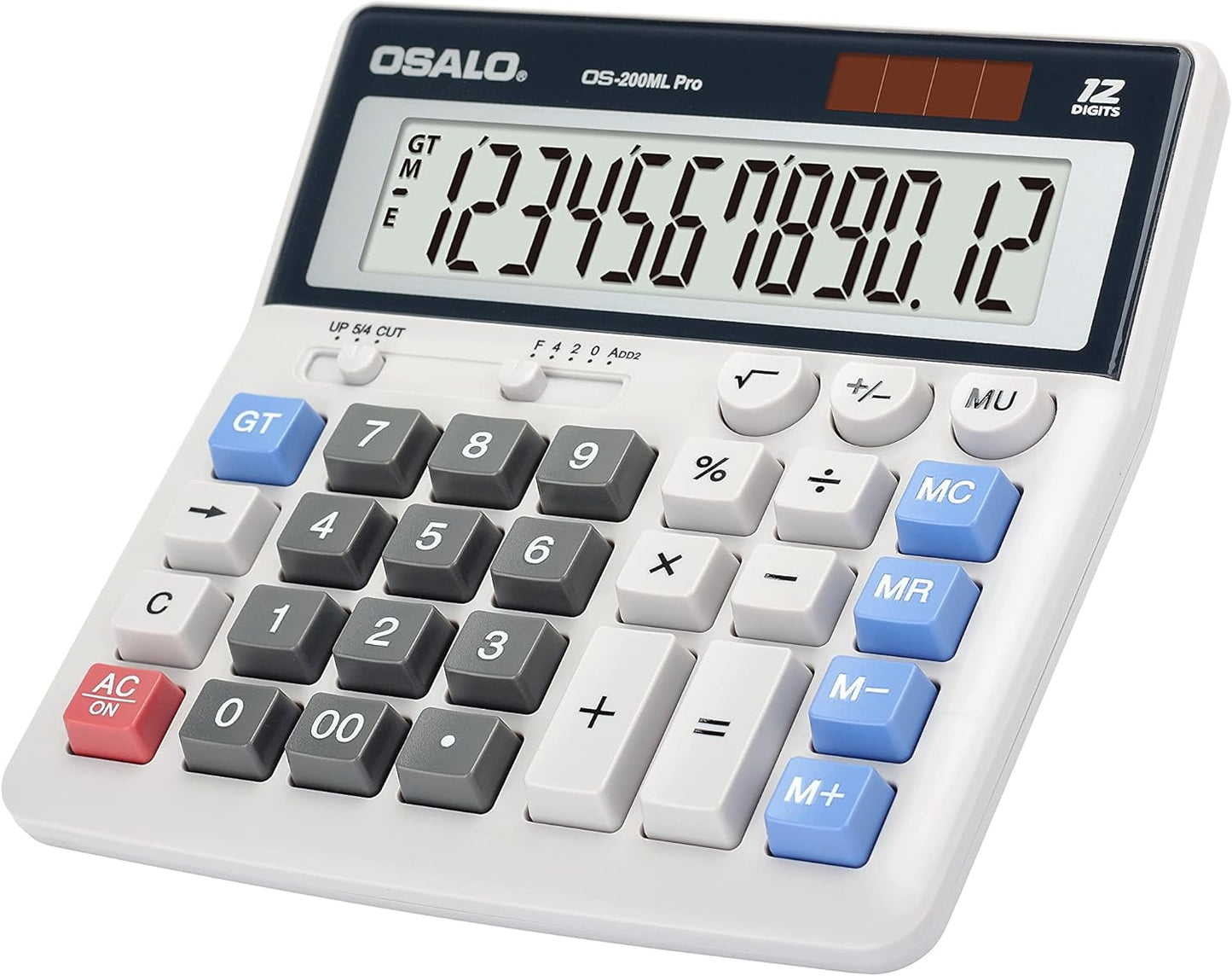 OSALO 12-Digit Solar Calculator - Easy Viewing & Operation