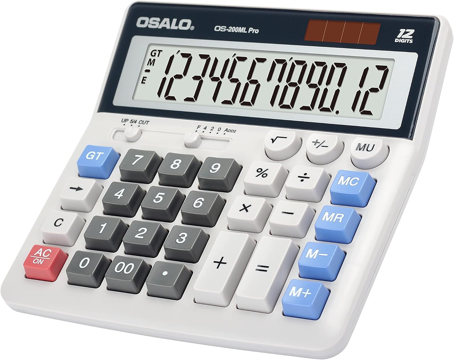 OSALO 12-Digit Solar Calculator - Easy Viewing & Operation