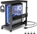 Height Adjustable Computer Tower Stand with Charge Station - Mobile PC