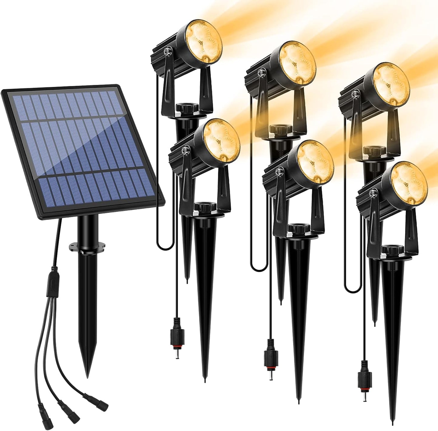 APONUO Metal Outdoor Solar Landscape Lights for Your Yard