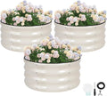 G GOOD GAIN Round Raised Garden Bed 3pc 2x2x1ft - Safe Galvanized