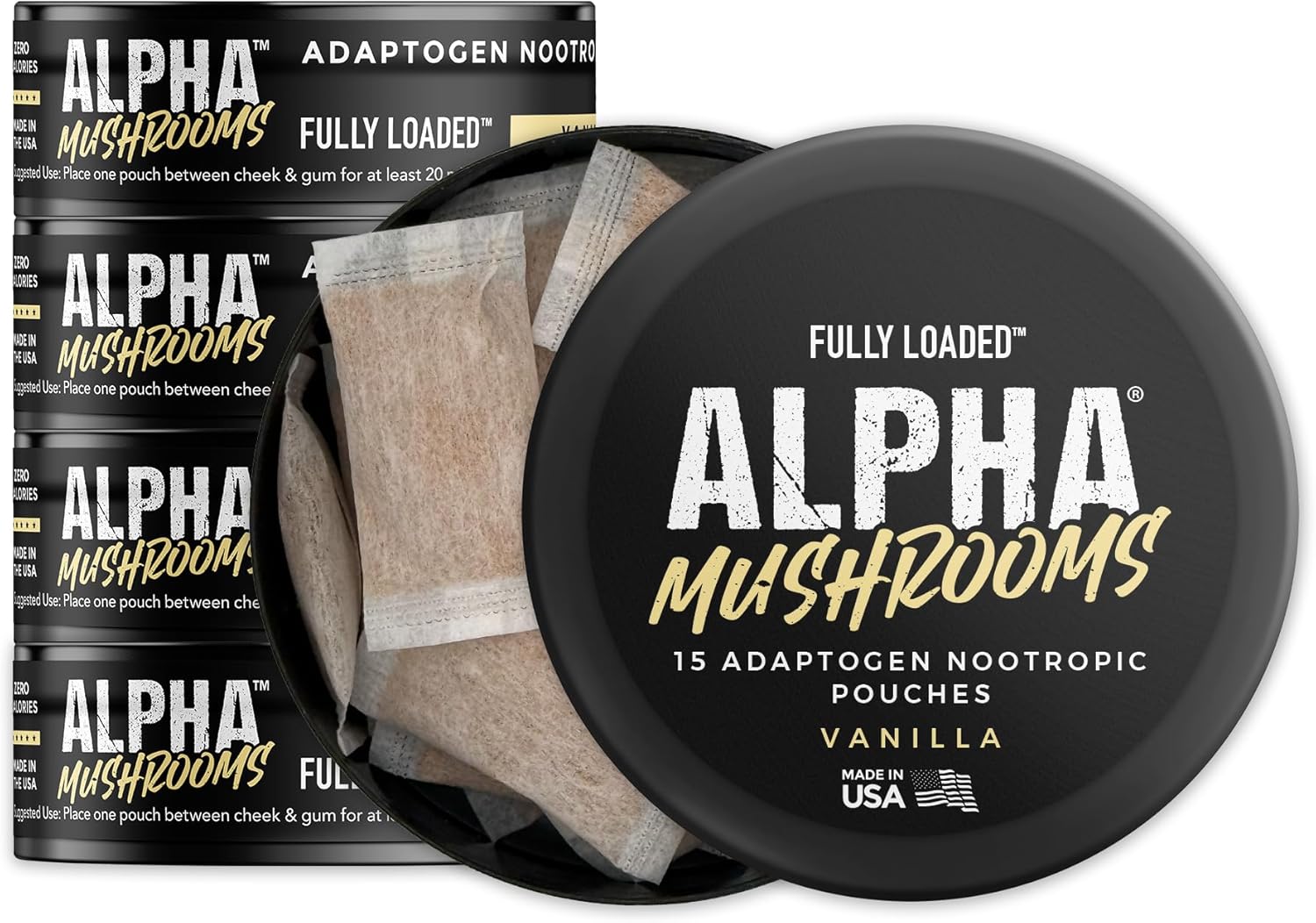 Fully Loaded Alpha Mushroom Pouches for Energy and Focus