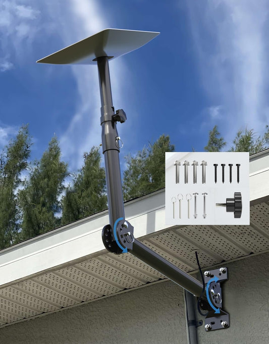 Adjustable Starlink Mounts for V2 Dish - Sturdy Wall Kit