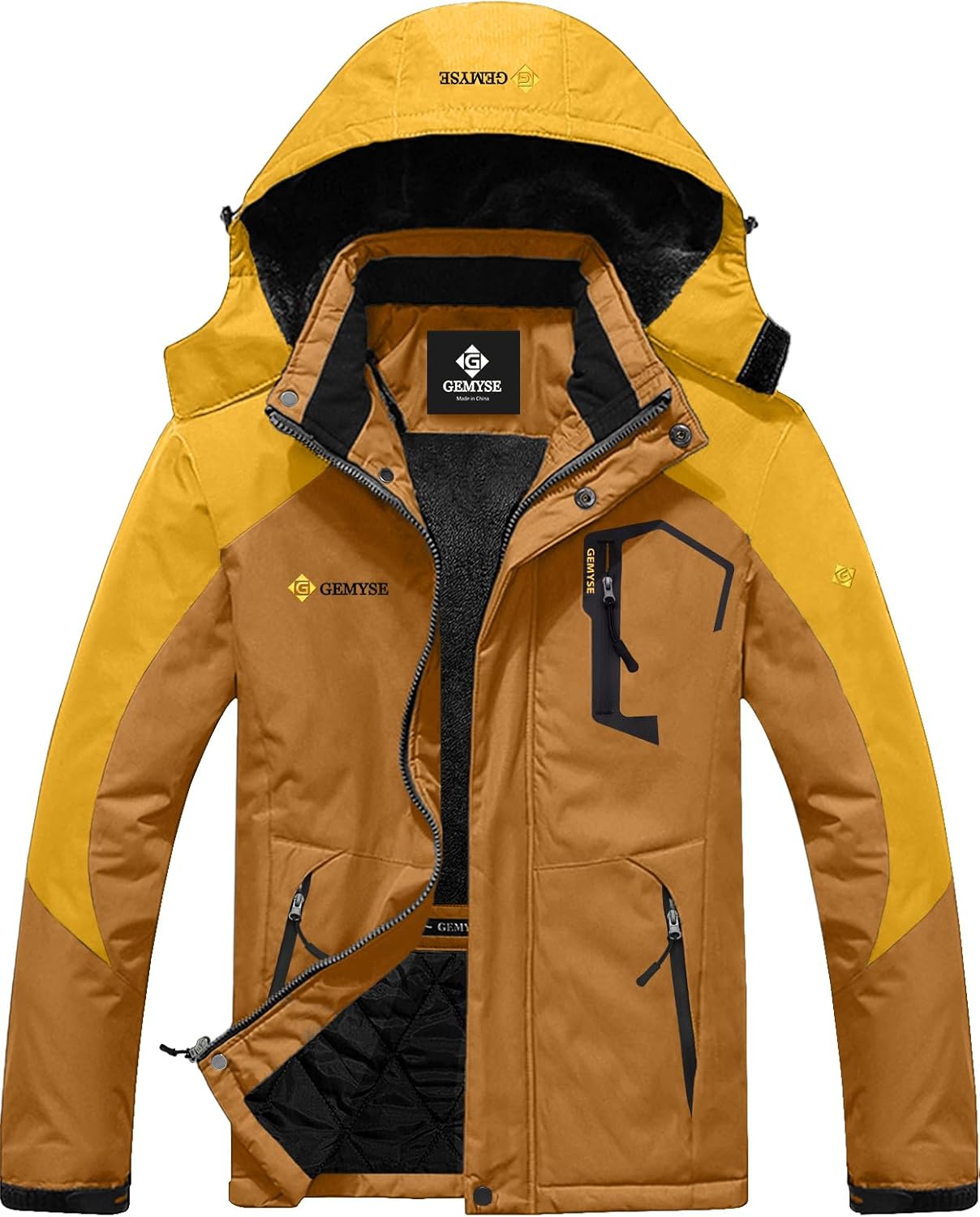 GEMYSE Men's Mountain Waterproof Ski Snow Jacket for Winter