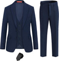 Navy Blue Boys Slim Fit Formal Suit - 4-Piece Ring Bearer Set