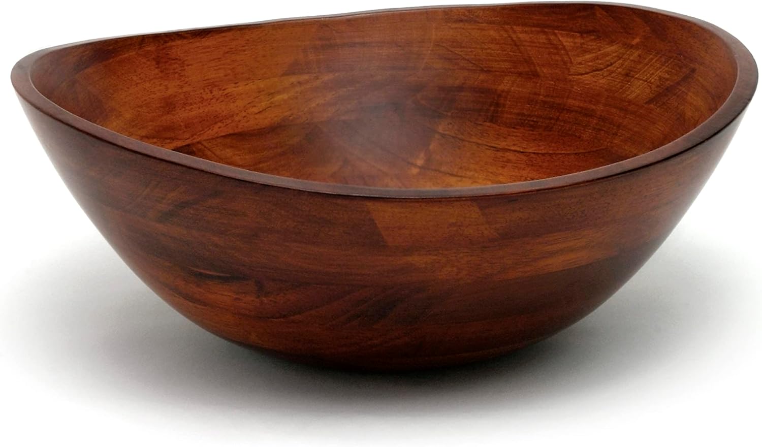 Lipper International Cherry Finished Wavy Rim Serving Bowl