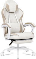 Misolant Gaming Chair Fabric Gamer Chair with Footrest - Ergonomic