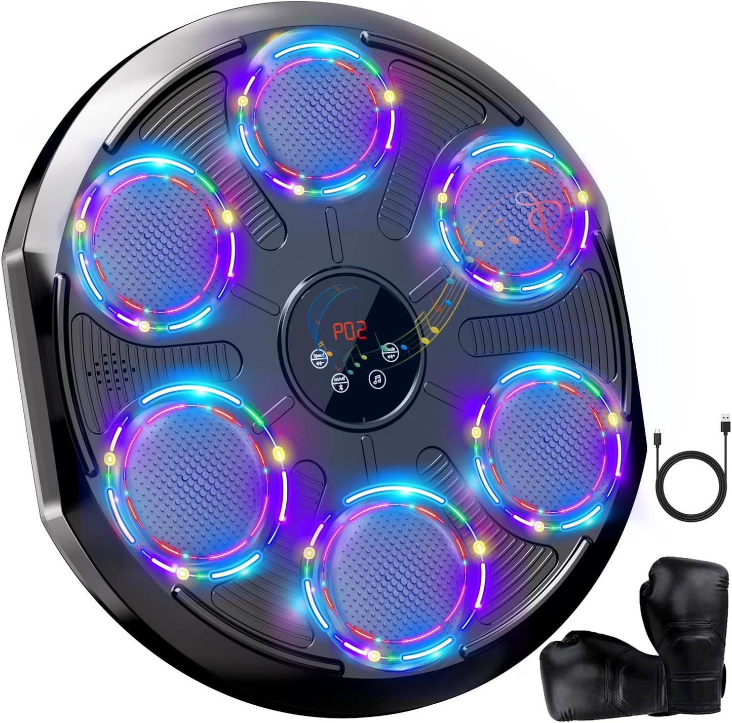 Music Boxing Machine for Adults and Kids - Bluetooth Punching Pad