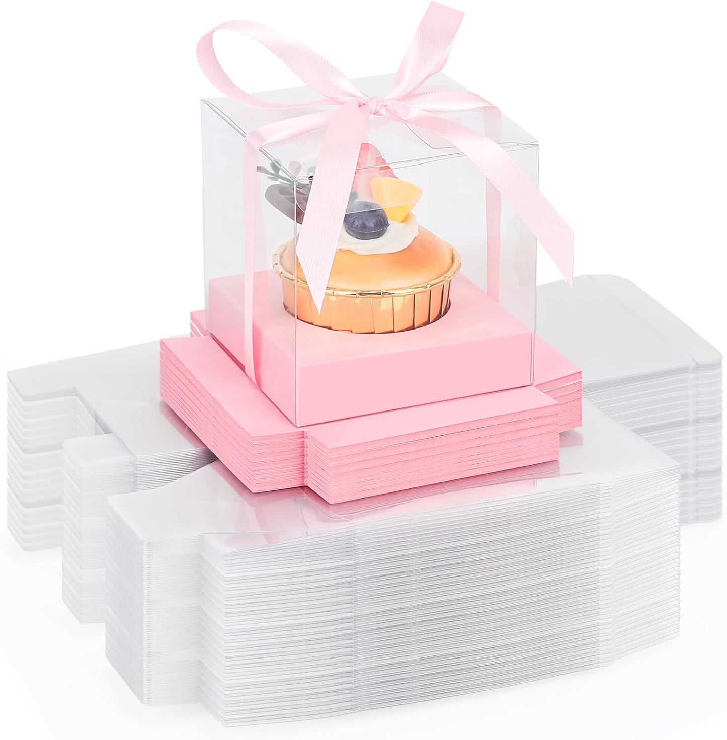EUSOAR Pink Cupcake Boxes for Perfect Pastry Presentation