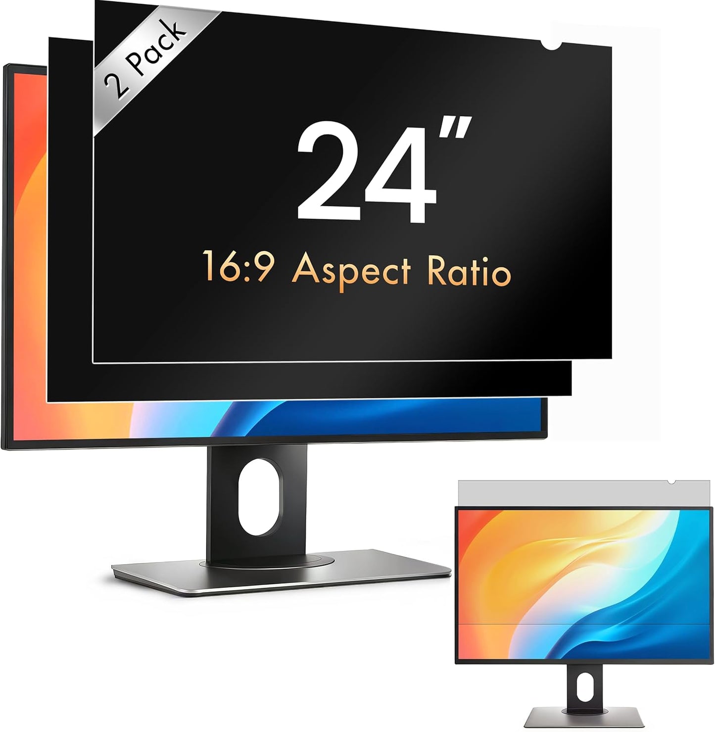 Privacy IQ 24 Inch Monitor Privacy Screen Filter for 60 Degree View
