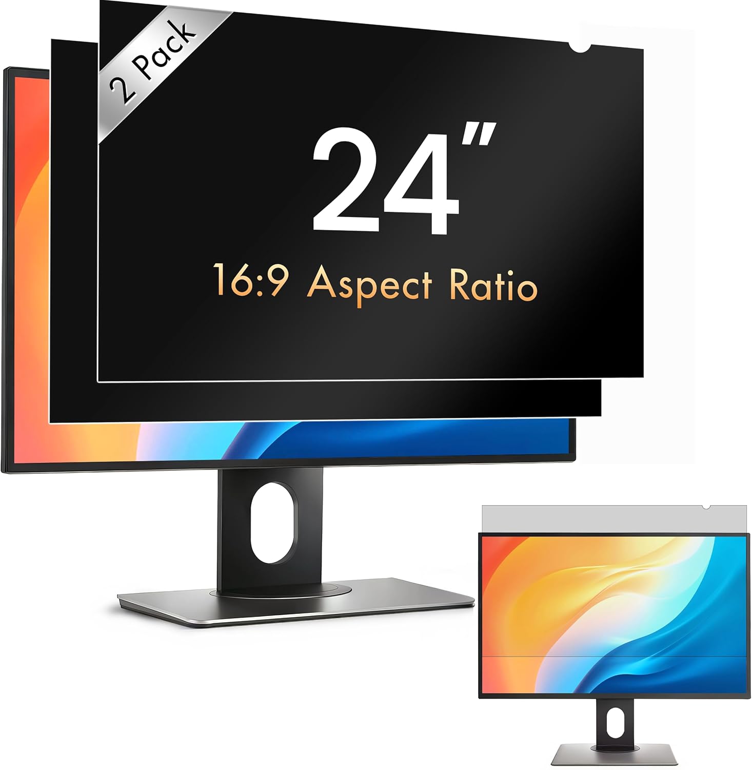 Privacy IQ 24 Inch Monitor Privacy Screen Filter for 60 Degree View