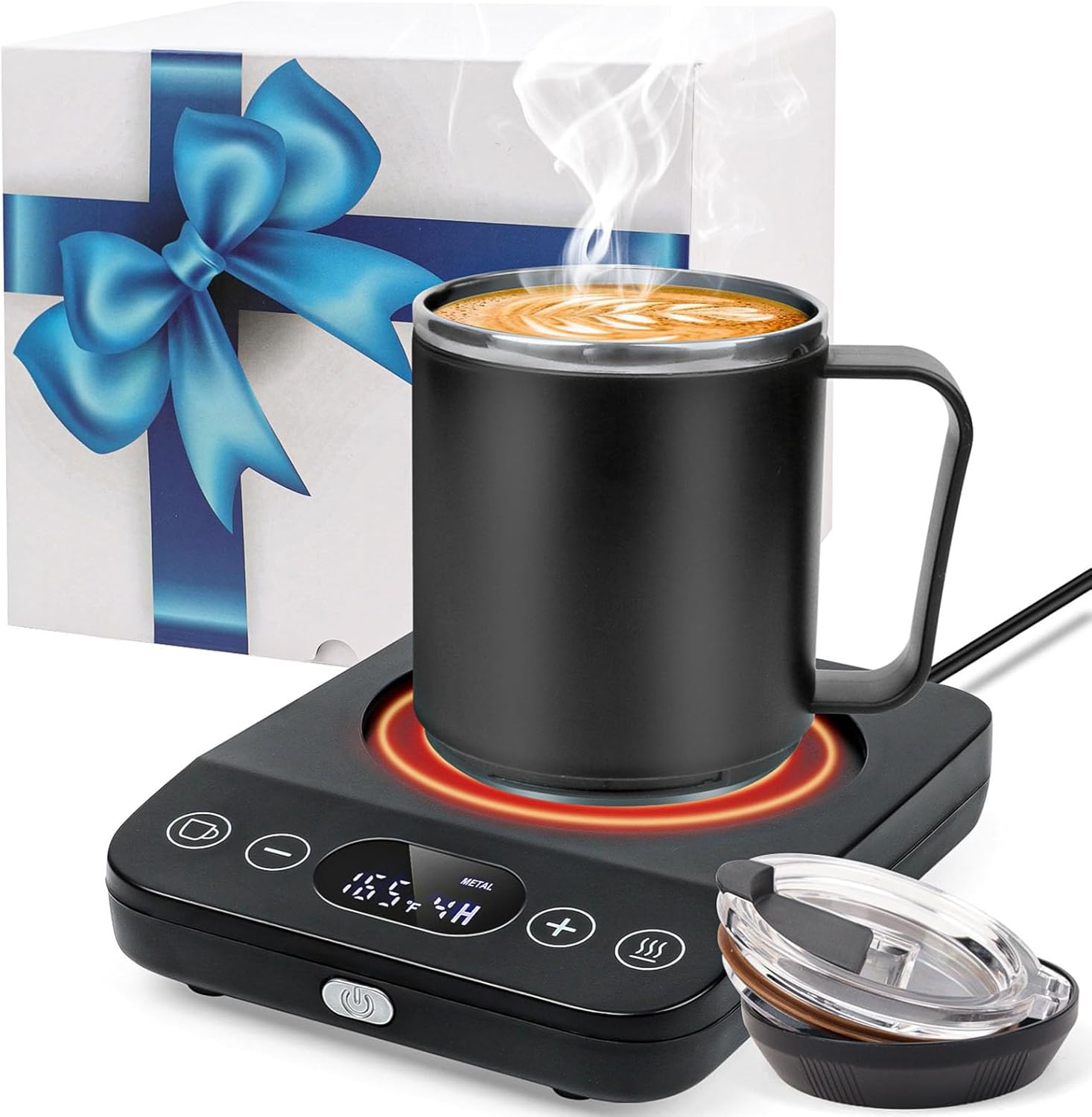 Smart Mug Heater Set with Timer - Keep Your Beverages Warm!