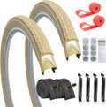 SIMEIQI Cruiser Beach Bike Tires 24in & 26in Pack - Foldable