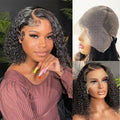 Bob Wig Human Hair 13x6 Deep Curly Short Bob Wig - Natural Curly Look