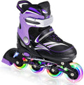 Children's Adjustable Inline Skates with Light Up Wheels - Size Small