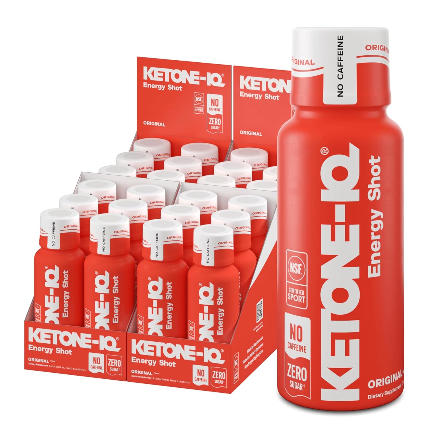 Ketone-IQ No Caffeine Energy Shots - Pure Ketones for Vitality
