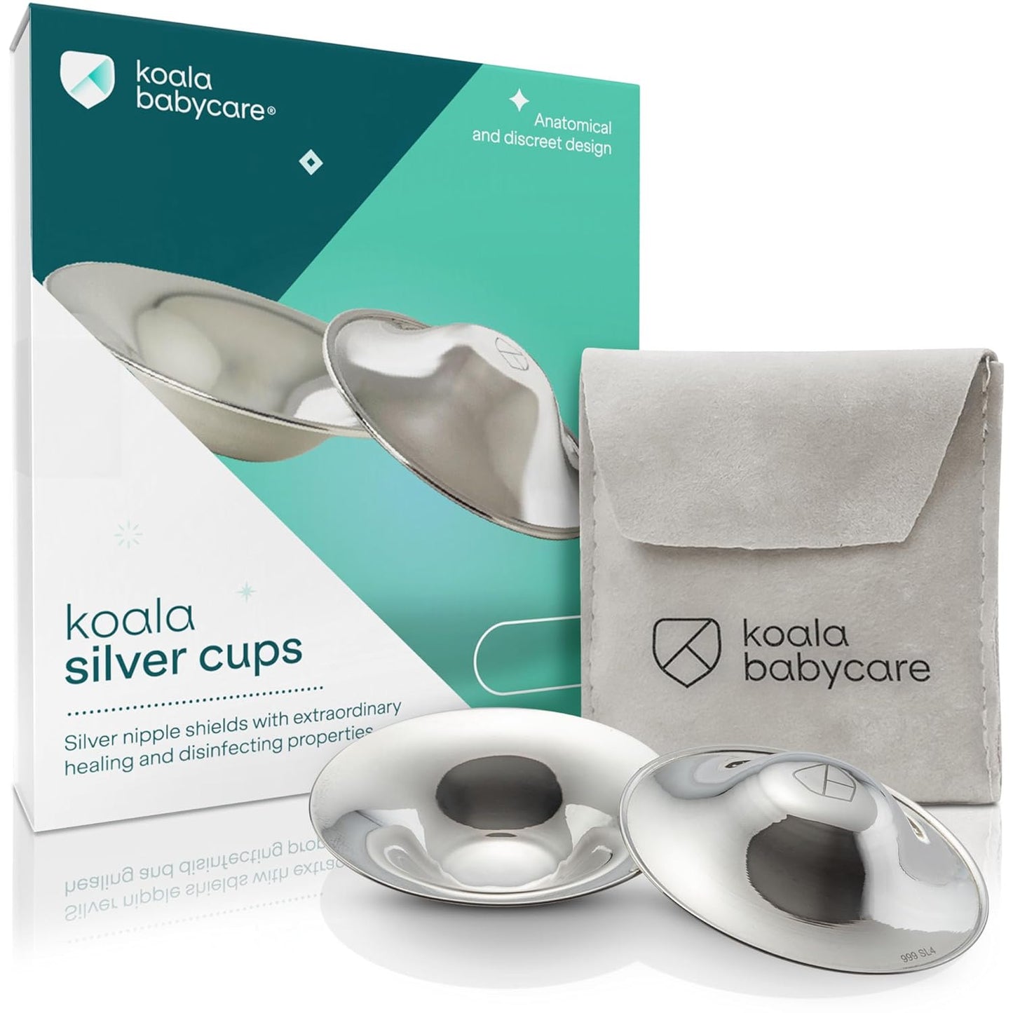 Koala Babycare Nursing Cups for Sore Nipples - Silver Shields