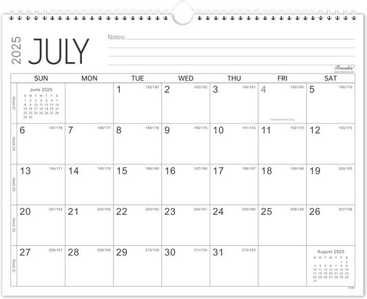 Premium 24-Month Wall Calendar 2025-2027 - Large Blocks, JULY 2025 - JUNE 2027