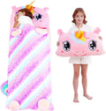 Kid Sleeping Bag with Pillow - Larger Toddler Nap Mat for Ages 3-12