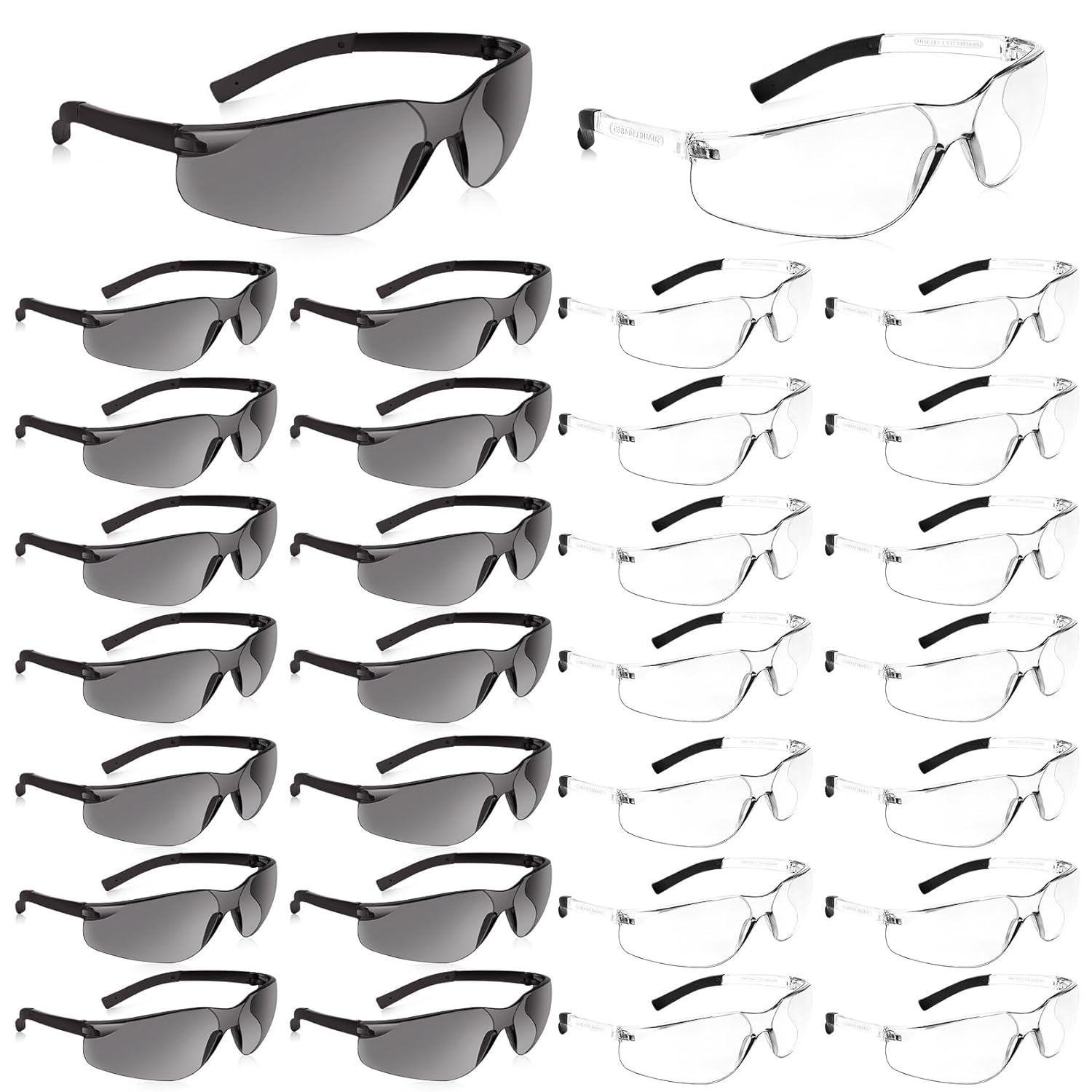 30 Pack Safety Glasses ANSI Z87.1 Scratch Resistant Eyewear