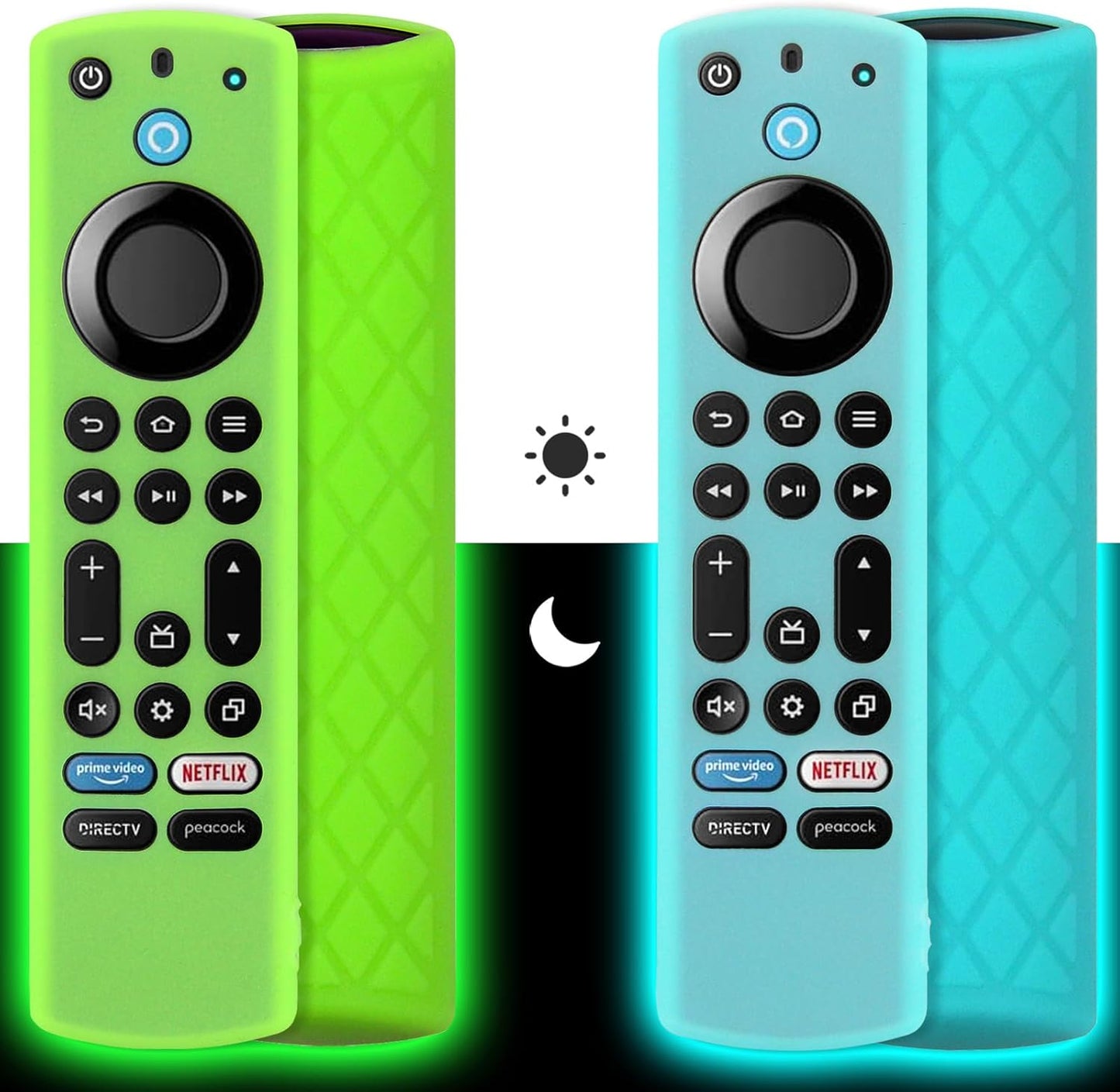 Glowing Silicone Remote Cases - 2pcs
