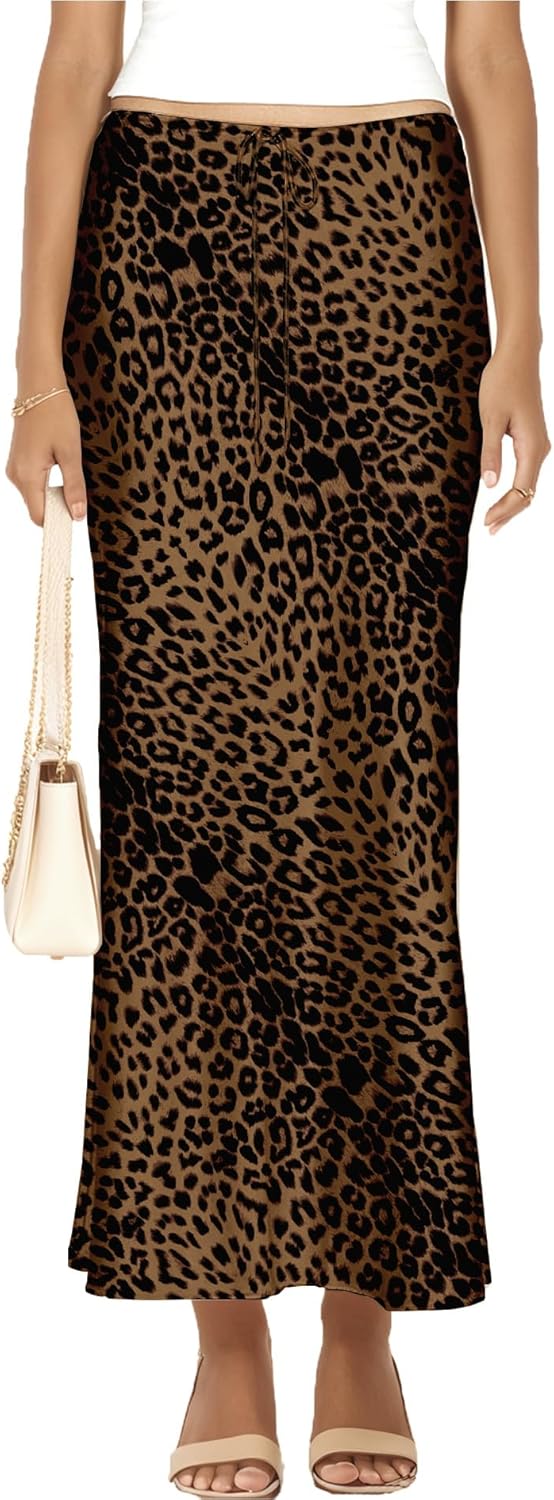 Womens Satin Silk Maxi Skirts for Casual and Formal Occasions