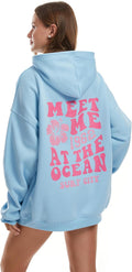 Pink Graphic Beach Hoodie | ZHUGLO Tech | Trendy Sweatshirt