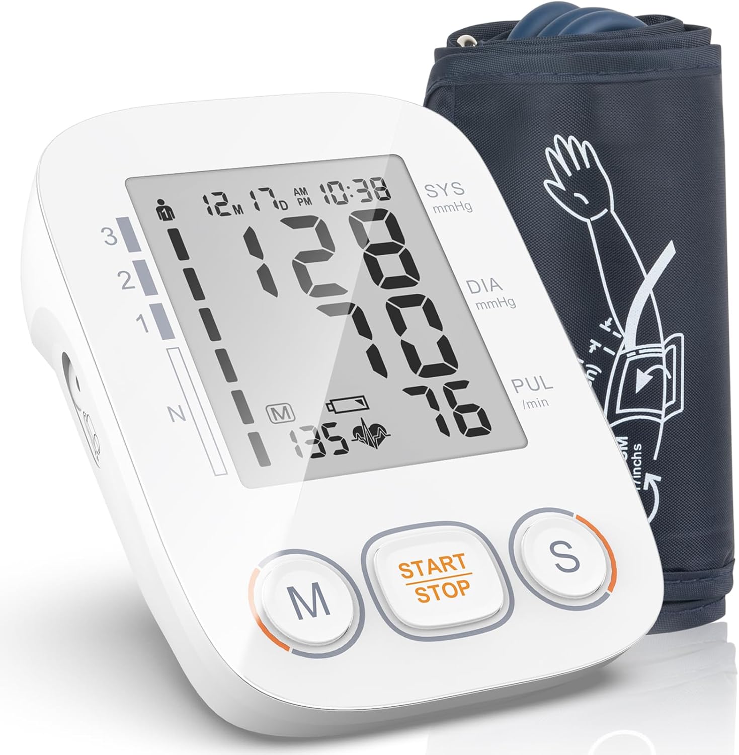 CHANI Blood Pressure Monitor - Large Cuff, Memory Storage