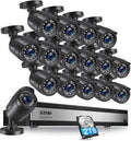 ZOSI H.265+ 16 Channel 1080p Security Camera System - Reliable 16-Cam