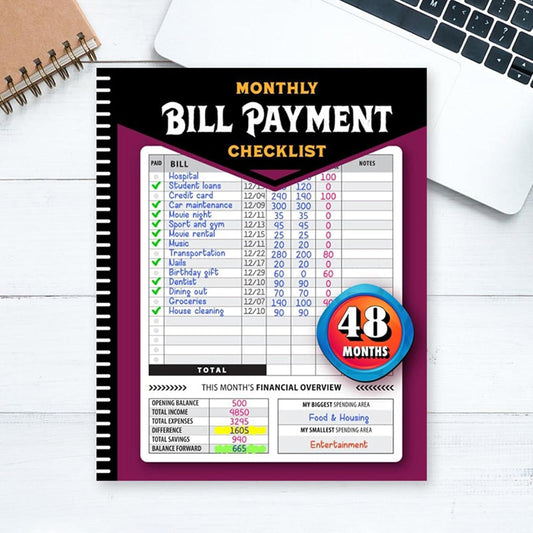 Ultimate Bill Tracker Notebook
