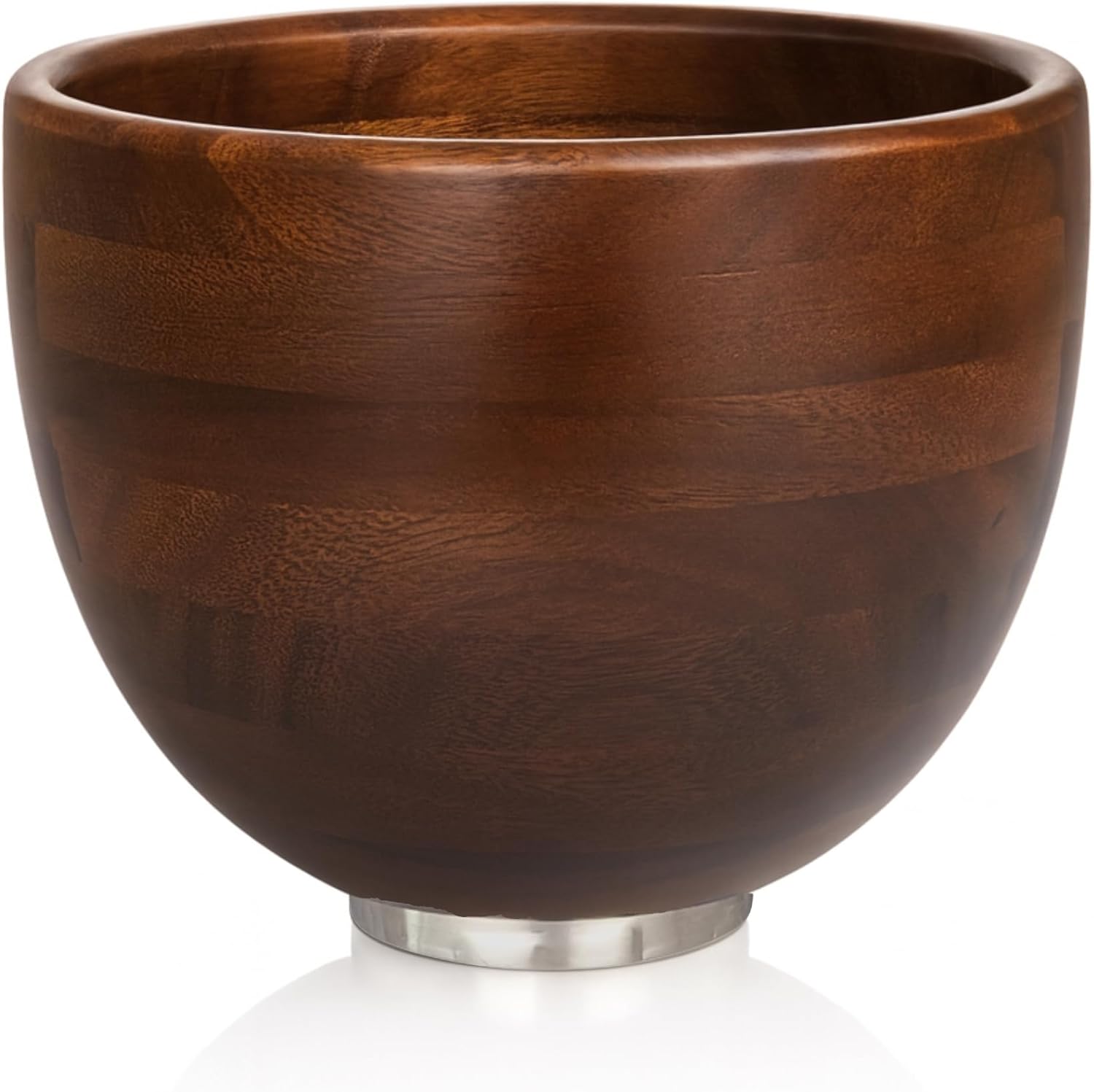 Premium Walnut Wood Mixing Bowl 5 Quart for Stand Mixers