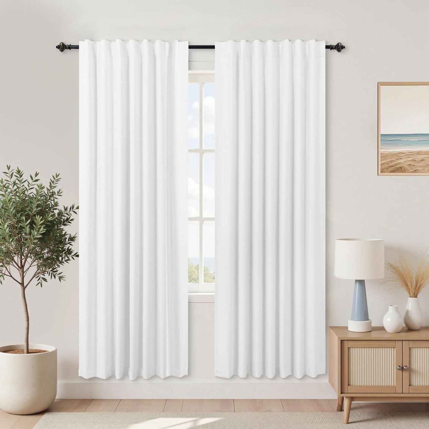 KOUFALL 78 Inch Room Divider Curtains for Complete Door Separation