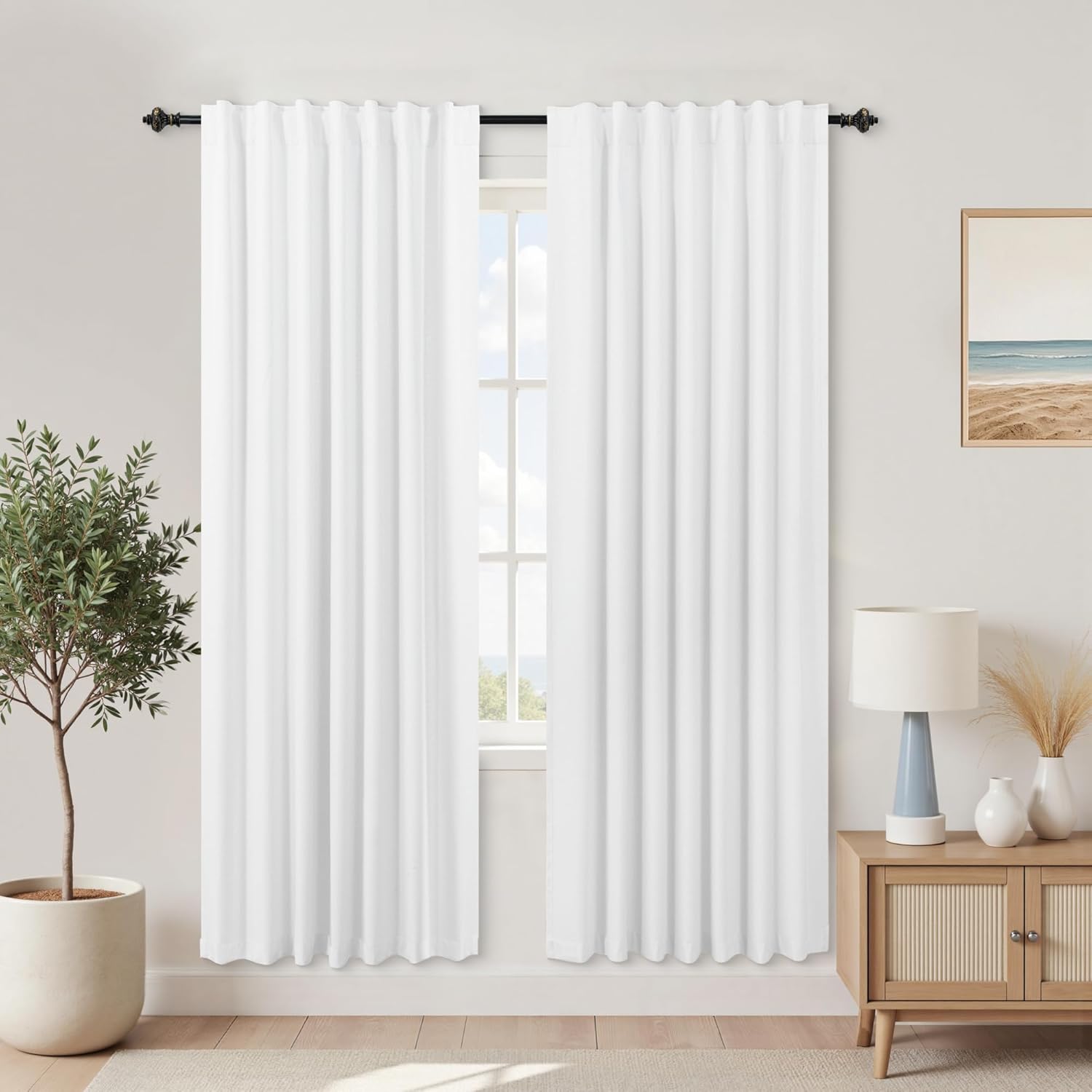 KOUFALL 78 Inch Room Divider Curtains for Complete Door Separation
