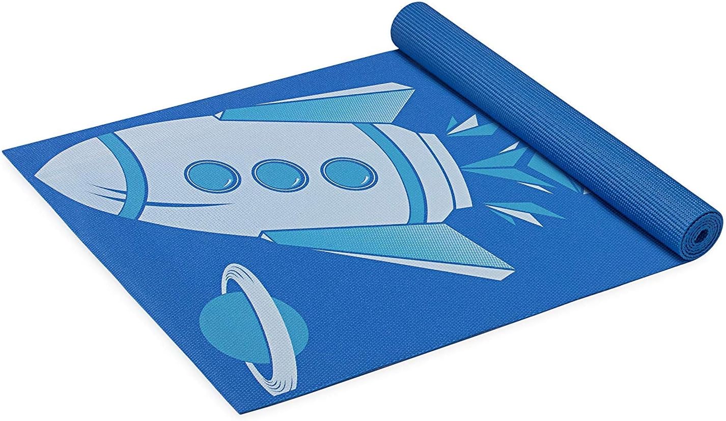 Gaiam Kids Fun Prints Yoga Mat - Active & Calm Playtime for Kids