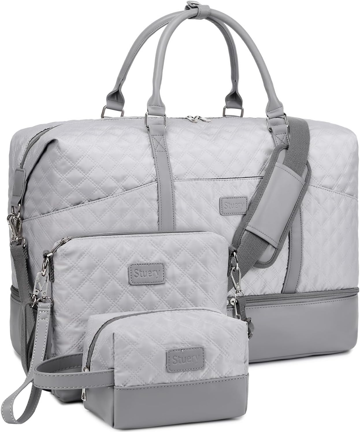 Large Travel Duffel Bag for Women with Shoe Compartment