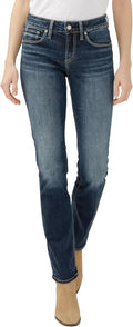 Silver Jeans Co. Womens Suki Mid Rise Curvy Fit Skinny Jeans - Medium