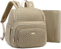 Diaper Bag Backpack Lightweight & Stylish - Quilted Taupe Tote